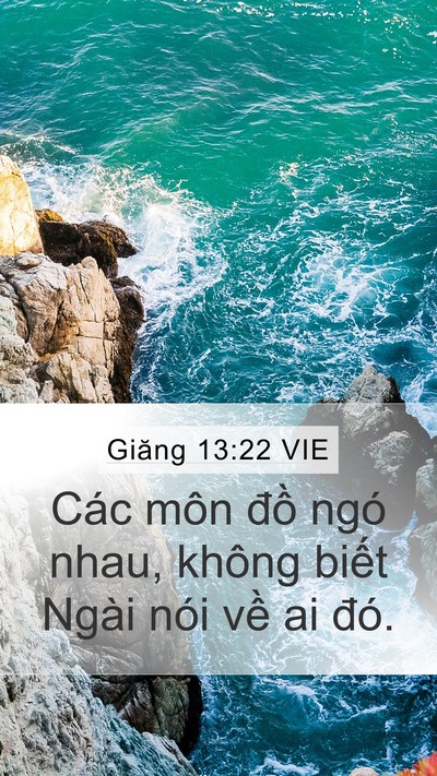 Giăng 13:22 VIE Bible Verse Image