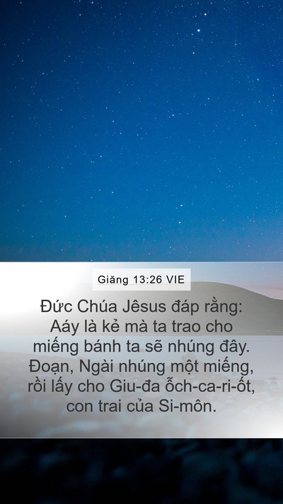 Giăng 13:26 VIE Bible Verse Image
