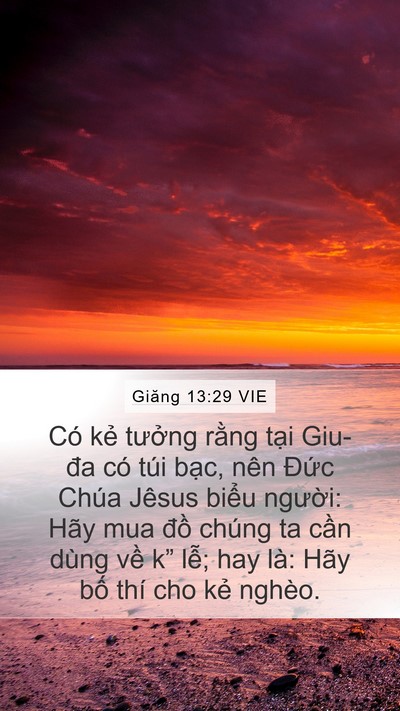 Giăng 13:29 VIE Bible Verse Image