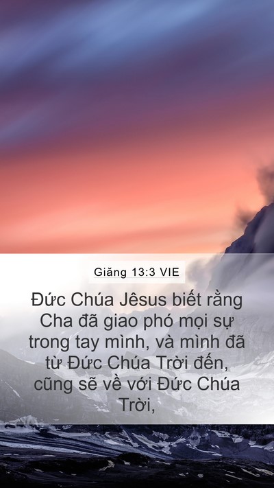 Giăng 13:3 VIE Bible Verse Image