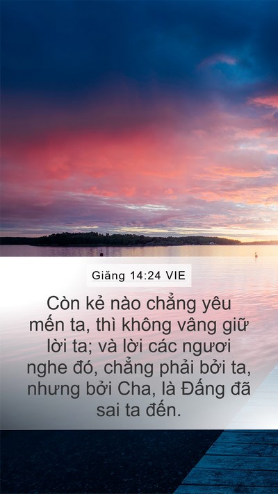 Giăng 14:24 VIE Bible Verse Image