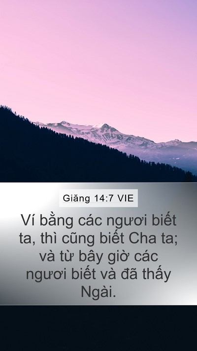 Giăng 14:7 VIE Bible Verse Image