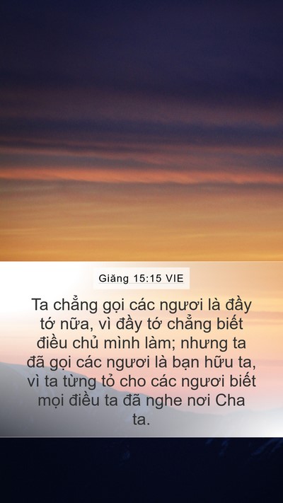 Giăng 15:15 VIE Bible Verse Image