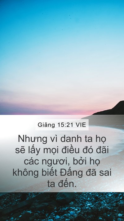 Giăng 15:21 VIE Bible Verse Image