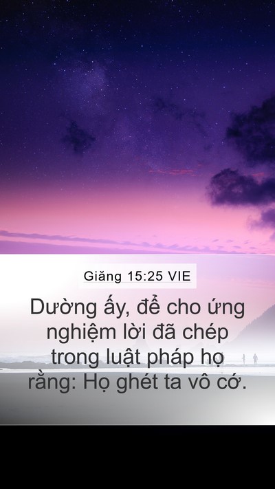 Giăng 15:25 VIE Bible Verse Image