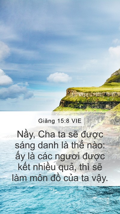 Giăng 15:8 VIE Bible Verse Image