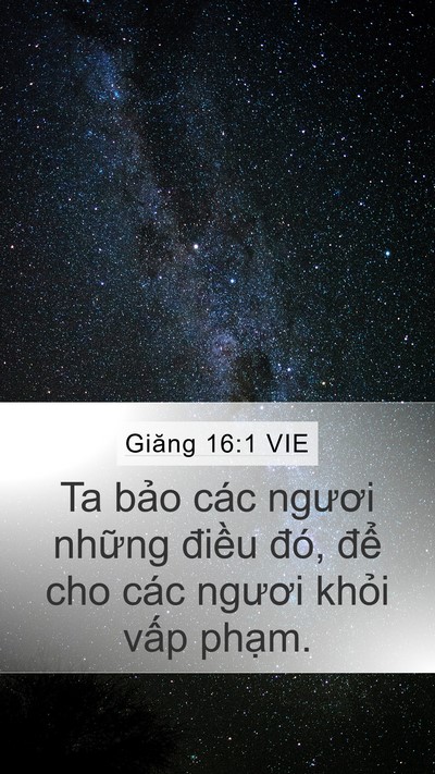 Giăng 16:1 VIE Bible Verse Image