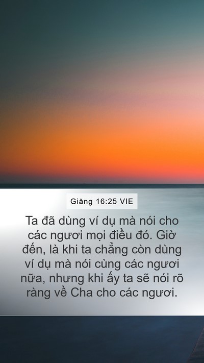 Giăng 16:25 VIE Bible Verse Image