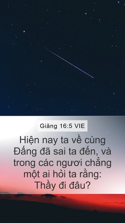 Giăng 16:5 VIE Bible Verse Image
