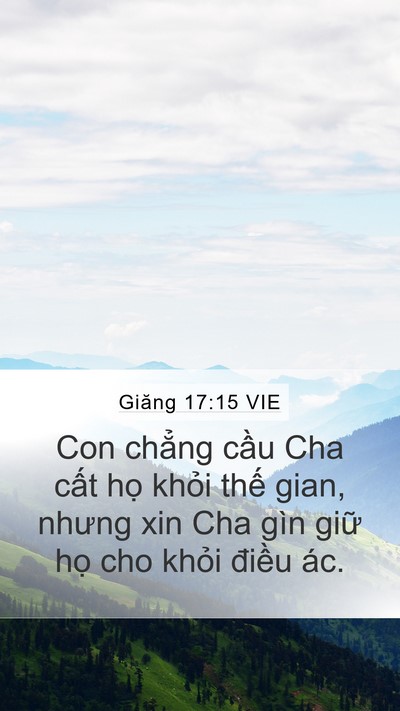 Giăng 17:15 VIE Bible Verse Image