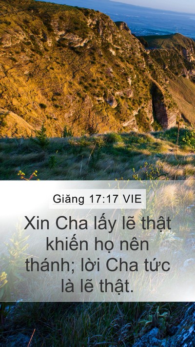 Giăng 17:17 VIE Bible Verse Image
