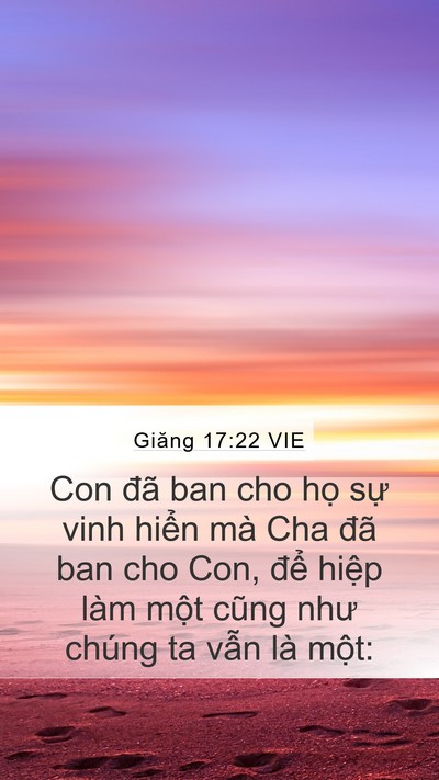 Giăng 17:22 VIE Bible Verse Image