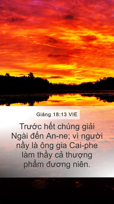 Giăng 18:13 VIE Bible Verse Image