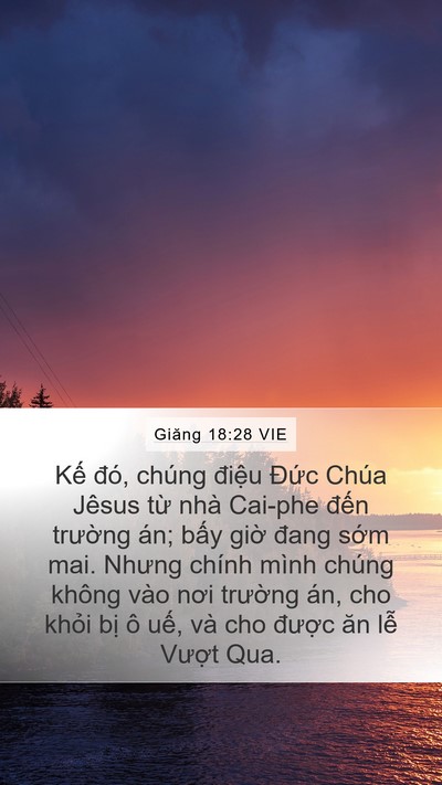 Giăng 18:28 VIE Bible Verse Image
