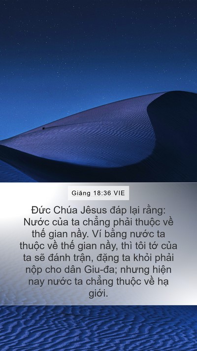 Giăng 18:36 VIE Bible Verse Image