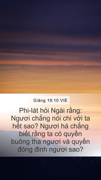 Giăng 19:10 VIE Bible Verse Image