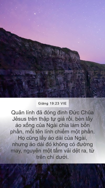Giăng 19:23 VIE Bible Verse Image