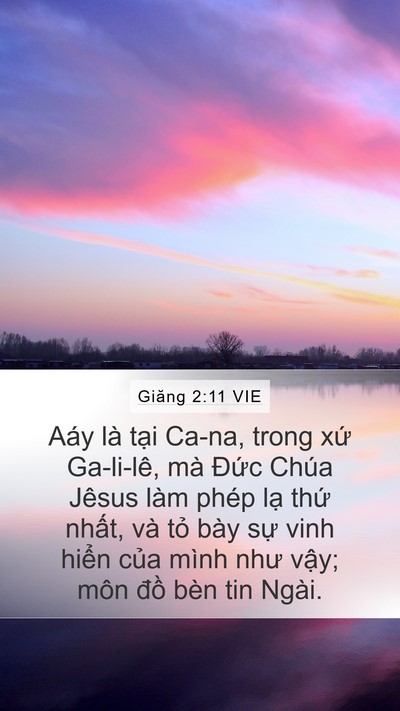 Giăng 2:11 VIE Bible Verse Image