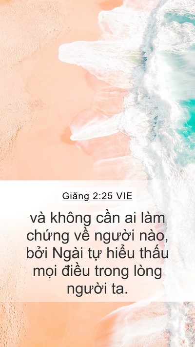 Giăng 2:25 VIE Bible Verse Image
