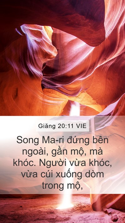 Giăng 20:11 VIE Bible Verse Image