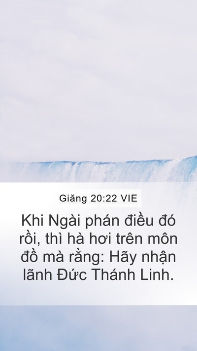 Giăng 20:22 VIE Bible Verse Image
