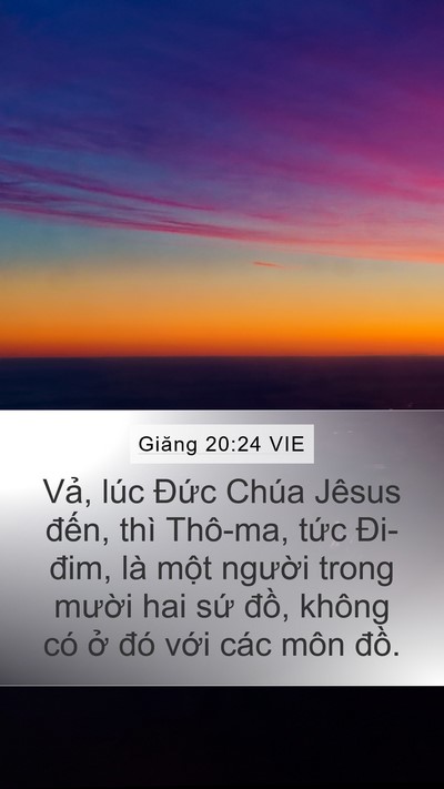 Giăng 20:24 VIE Bible Verse Image