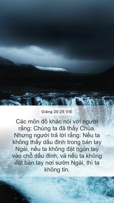 Giăng 20:25 VIE Bible Verse Image