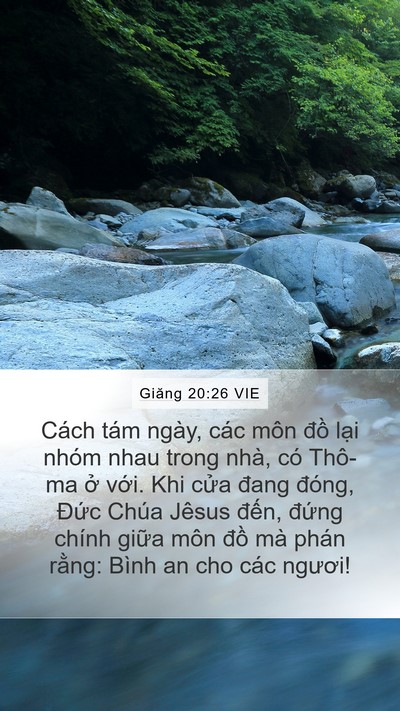 Giăng 20:26 VIE Bible Verse Image