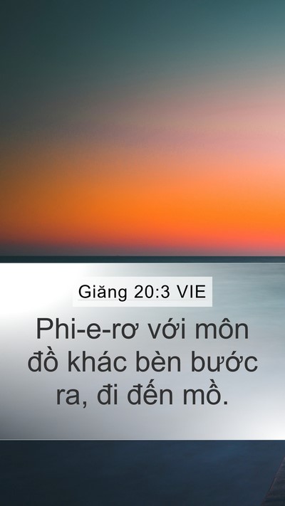 Giăng 20:3 VIE Bible Verse Image