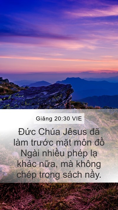 Giăng 20:30 VIE Bible Verse Image