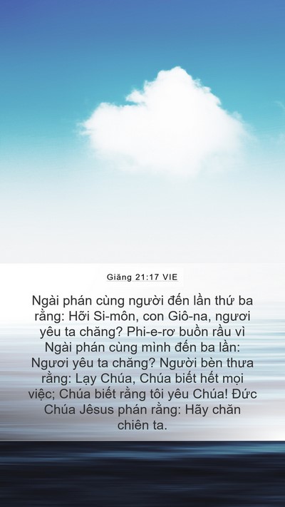 Giăng 21:17 VIE Bible Verse Image