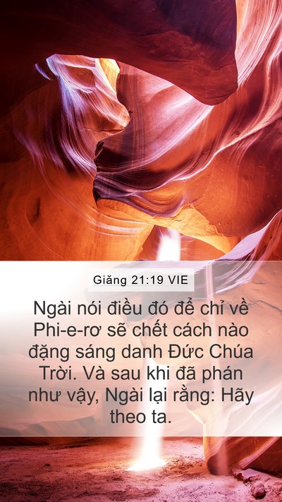 Giăng 21:19 VIE Bible Verse Image
