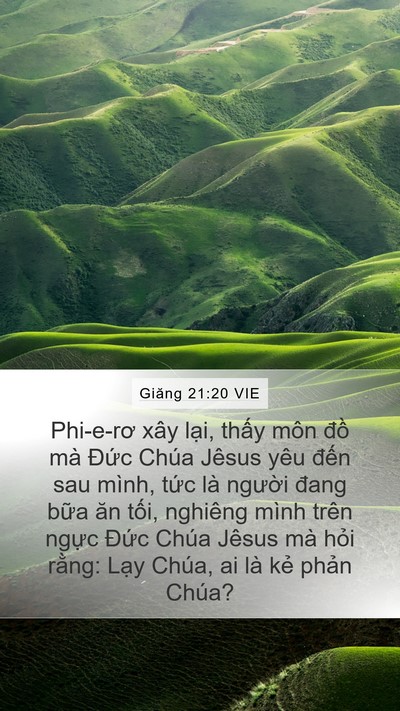 Giăng 21:20 VIE Bible Verse Image