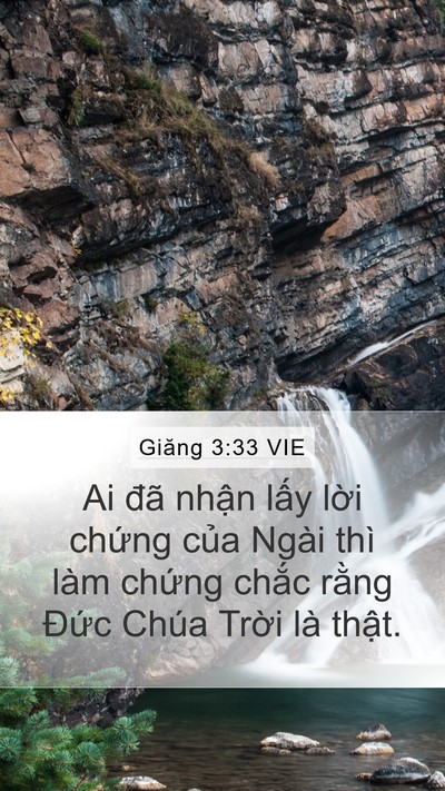 Giăng 3:33 VIE Bible Verse Image