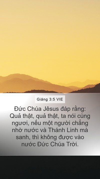 Giăng 3:5 VIE Bible Verse Image