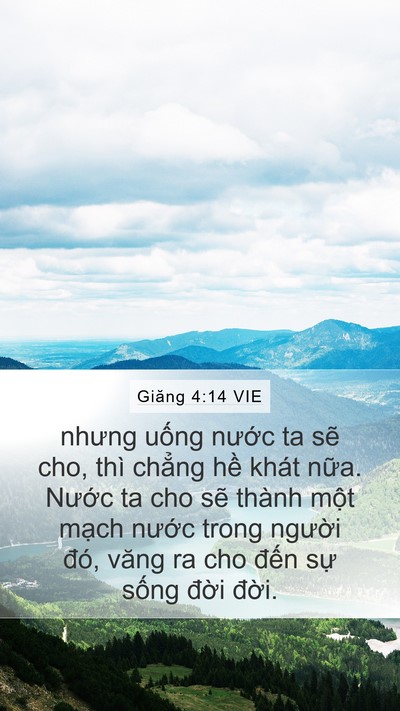 Giăng 4:14 VIE Bible Verse Image