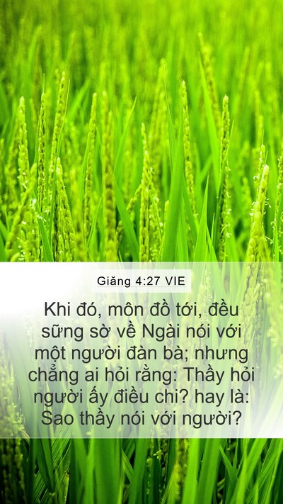 Giăng 4:27 VIE Bible Verse Image
