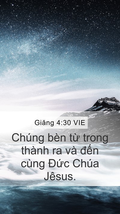 Giăng 4:30 VIE Bible Verse Image