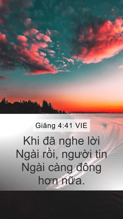 Giăng 4:41 VIE Bible Verse Image