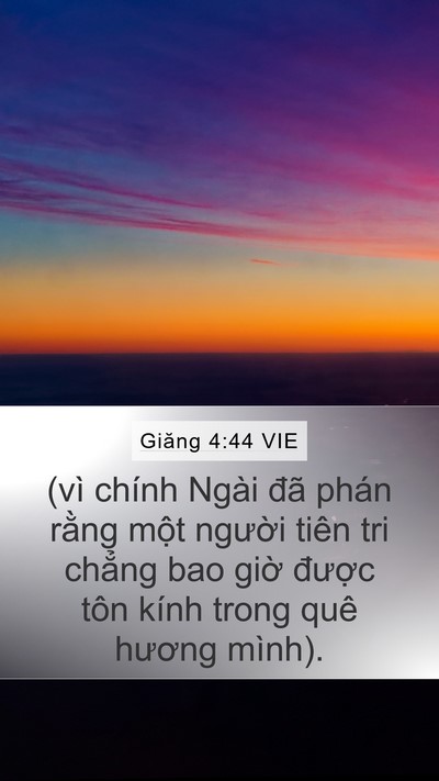 Giăng 4:44 VIE Bible Verse Image