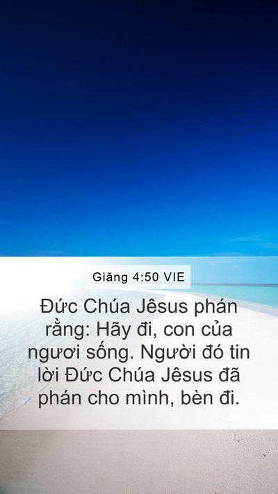 Giăng 4:50 VIE Bible Verse Image