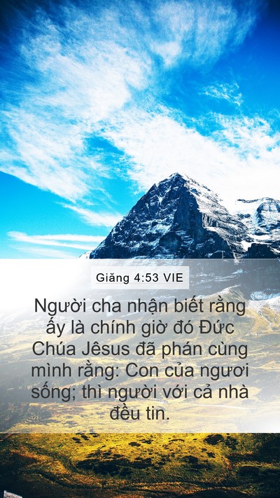 Giăng 4:53 VIE Bible Verse Image