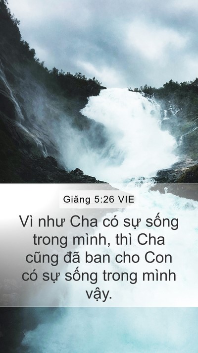 Giăng 5:26 VIE Bible Verse Image