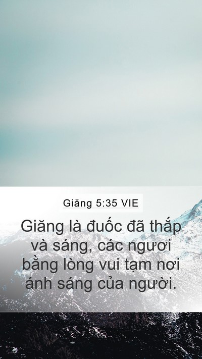 Giăng 5:35 VIE Bible Verse Image
