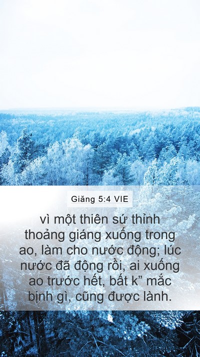Giăng 5:4 VIE Mobile Phone Wallpaper - vì một thiên sứ thỉnh thoảng giáng - Mobile Bible Verse Wallpaper