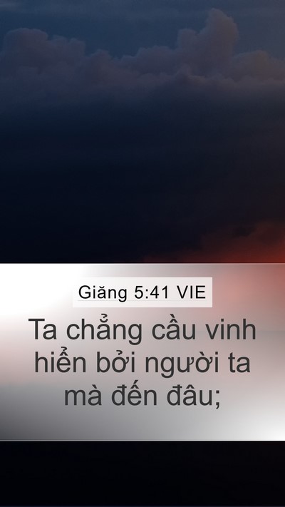 Giăng 5:41 VIE Bible Verse Image