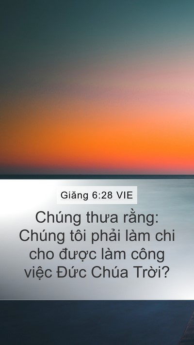 Giăng 6:28 VIE Bible Verse Image