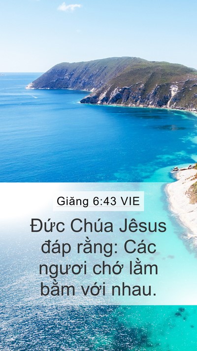 Giăng 6:43 VIE Bible Verse Image