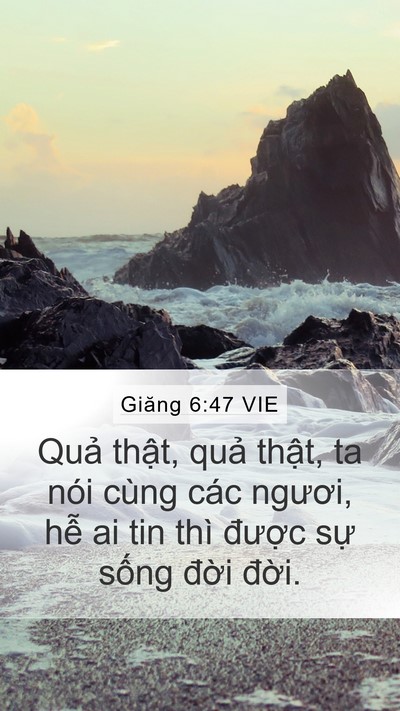 Giăng 6:47 VIE Bible Verse Image