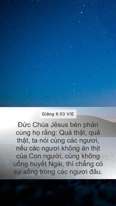 Giăng 6:53 VIE Bible Verse Image